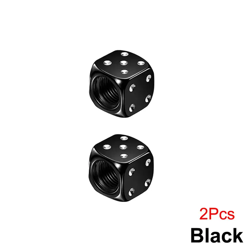 DSYCAR 2/8Pcs Aluminum Tire Valve Caps Dice Wheel Stem Tyre Tire Wheel Stem Air Valve Dust Cover for Car Truck Motocycle Bike - Image 16
