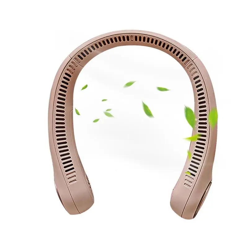 

Portable Fan Around Neck Low Noise Neck Around Fan With LED Lights Summer Supplies Long Working Electric Fan For Learning