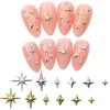 100pcs Random Mix Nail Rivet Studs Gold/Silver Stars Light Nail Art Charms Asterism Starlight Accessories Manicure Supplies 1