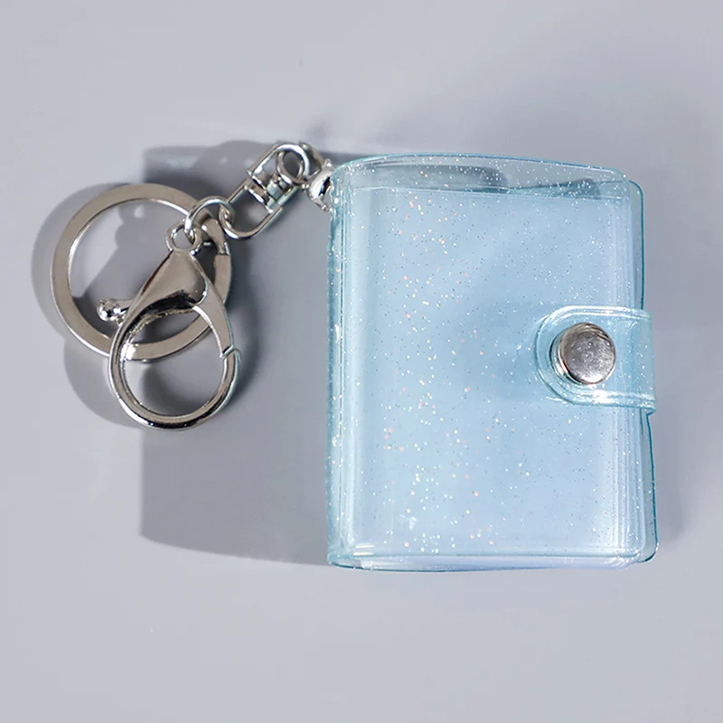 16 Mini Photo Album Keychain Small Instant Picture Albums Pendant ID Photo Storage Interstitial Pocket Keyring Lover Memory Gift