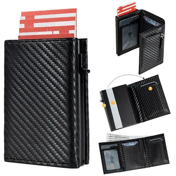 Portafoglio Pop-Up da Uomo |     Porta carte di credito antifurto |     Portacarte compatto con chiusura magnetica