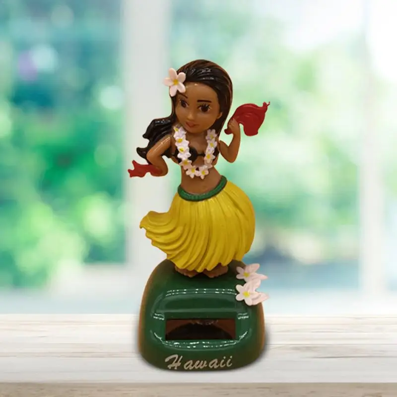 Solar Powered Dancing Hawaiian HulaGirl For Table Decoration