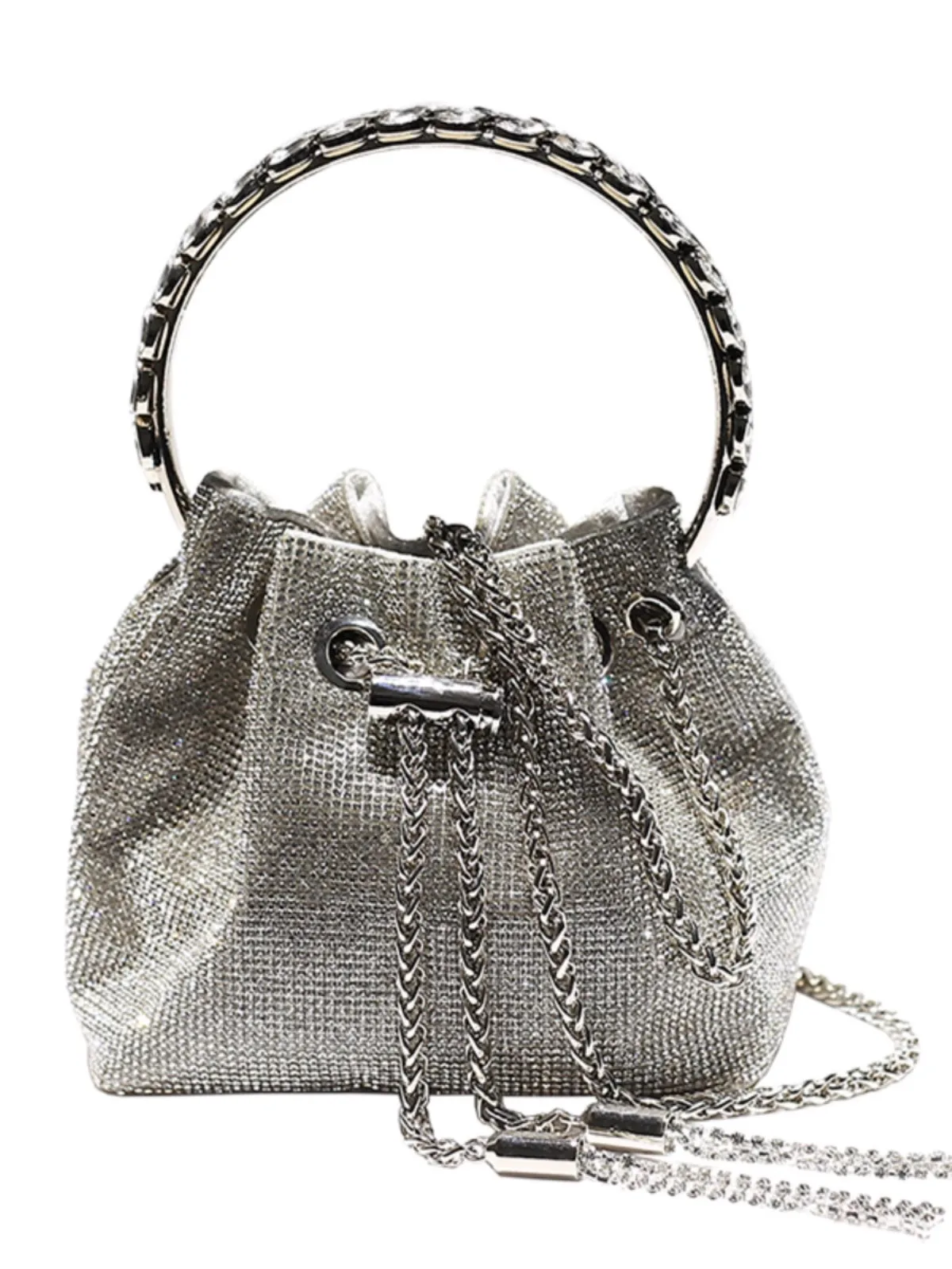 حقيبة يد مسائية ماسية لامعة للنساء لعام 2025، بتصم...