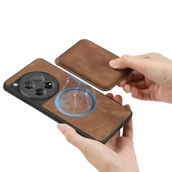 Premium 2 - in - 1 Detachable Leather Back Cover with MagSafe Compatibility for OnePlus ACE 5 (Brown)