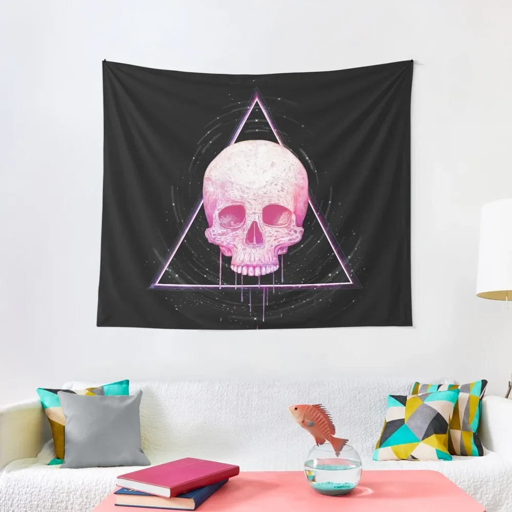 

Skull in triangle on black Tapestry Room Aesthetic Decoration For Home Aesthetic Room Decor Wall Coverings Tapestry