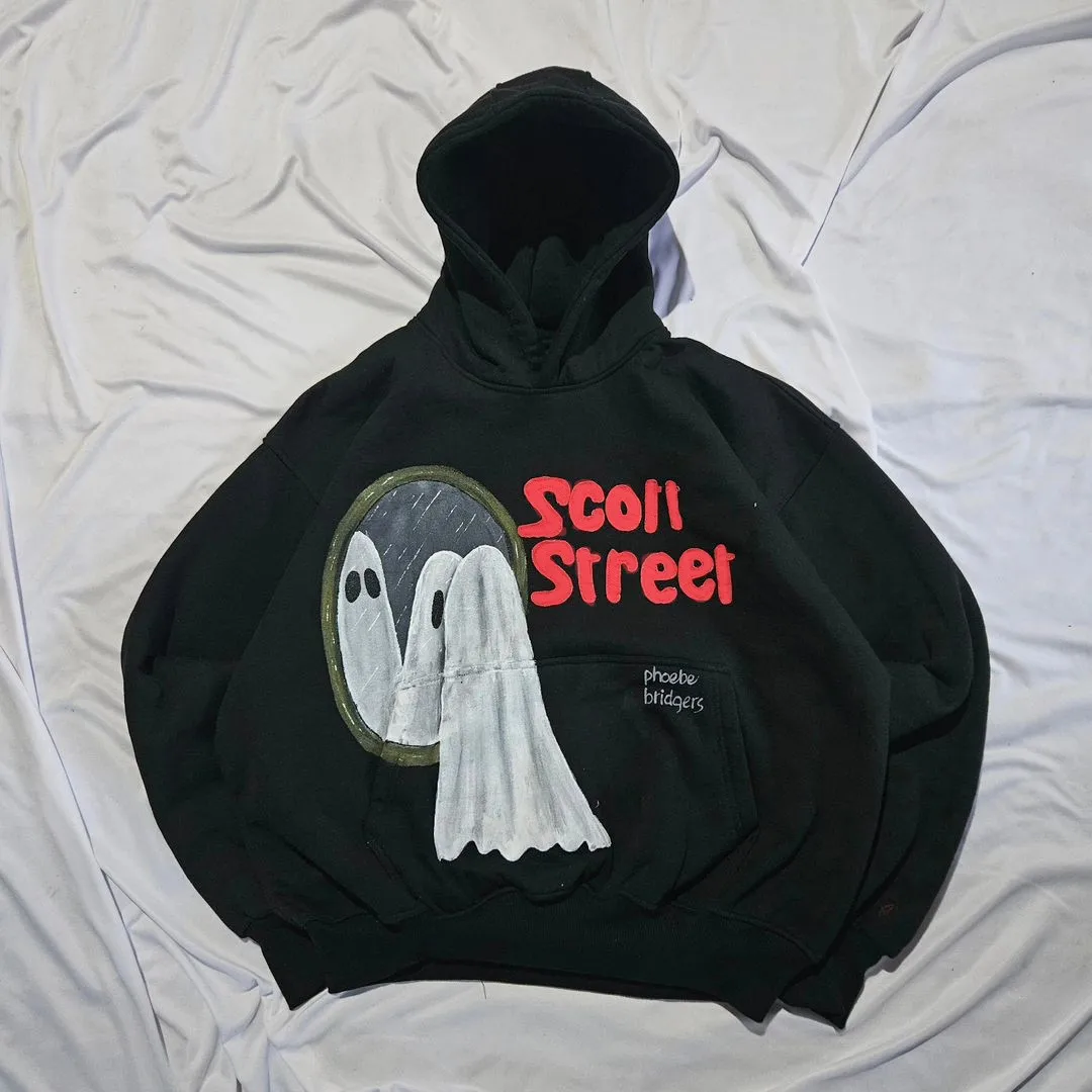 

Новинка, популярная весенне-осенняя женская Свободная Повседневная шапка y2K с принтом, с круглым вырезом и темным удобным капюшоном