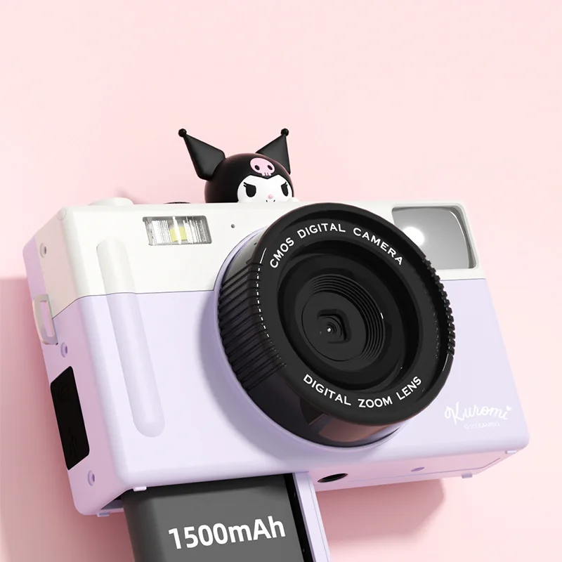 귀여운 산리오 CCD 카메라, 쿠로미 헬로키티 시나모롤 디지털 카메라, HD 사진 레트로 카메라, 16X 줌 카메라, 어린이 크리스마스 선물