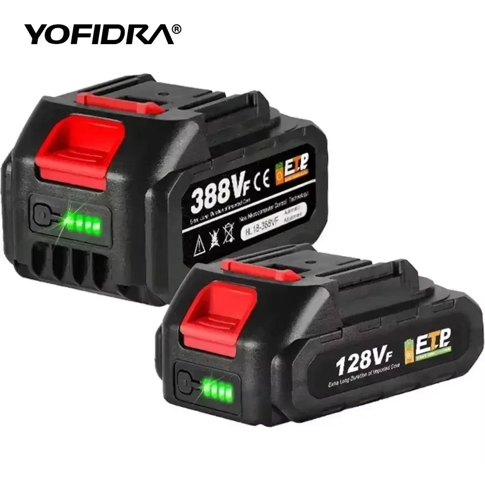 YOFIDRA Bateria Recarregável de Lítio 18-20V Plugue EU Compatível com Bateria Makita 18V Pino para Serra Elétrica Brushless Furadeira Chave de Impacto
