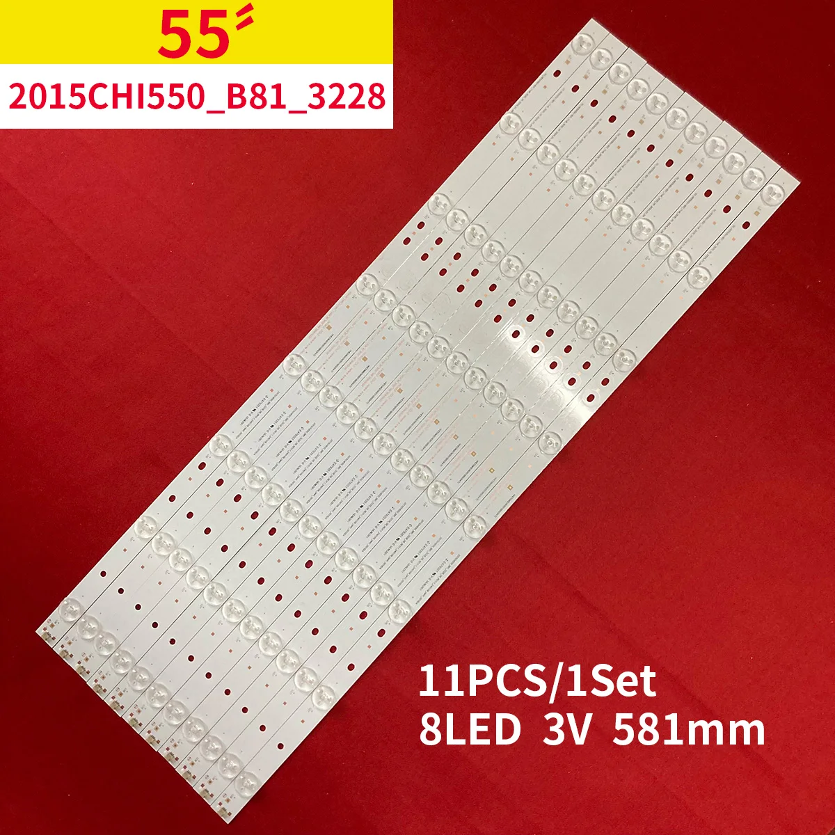 Новинка 100%, светодиодная лента для подсветки для Pana sonic светодиодный Bar 2015CHI550 _ B81 _ 3228 _ 08 _ REV1.1 _ TH-55DX400C 58,1 см 3 в 8 светодиодов