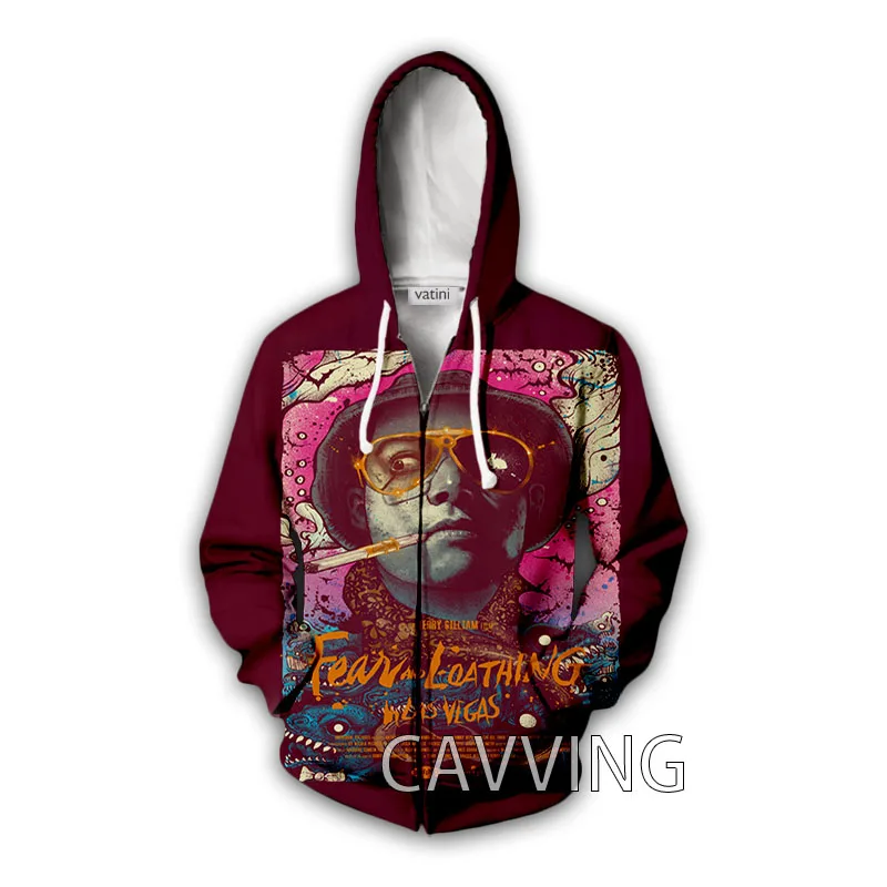 

CAVVING 3D Printed Fear and Loathing In Las Vegas Zipper Hoodies Zip Hooded Sweatshirt Harajuku Hoodie Sweatshirt for Men/women