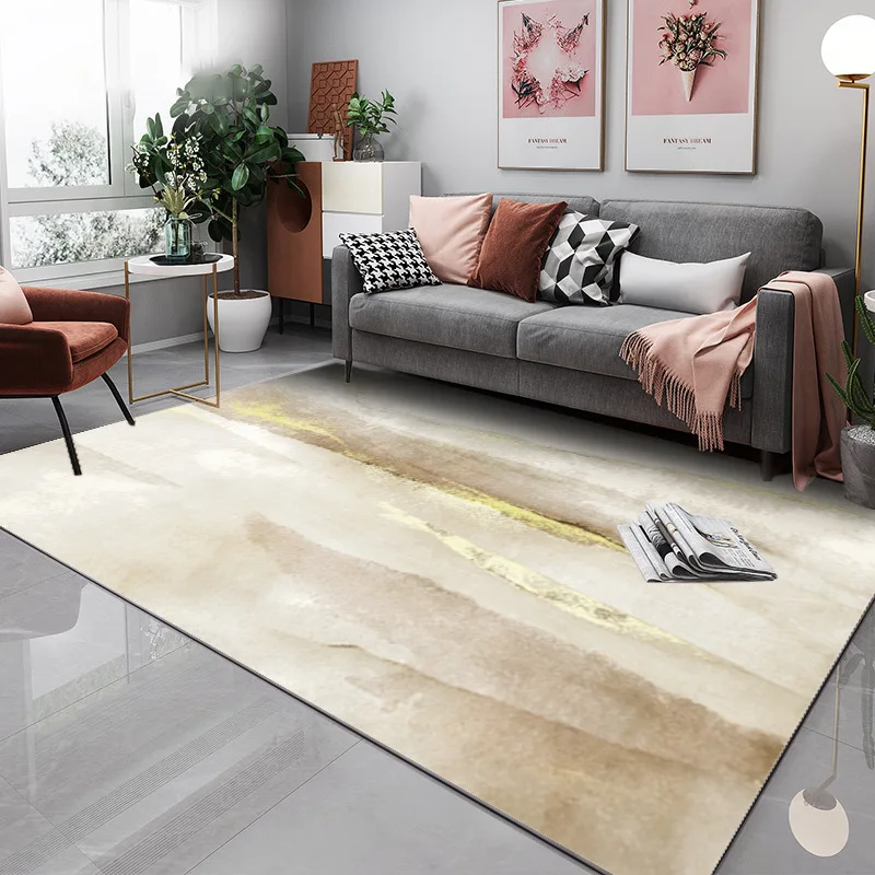 Moderna luce di lusso soggiorno decorazione grande Area tappeto Lounge tappeto tappeto astratto s per camera da letto tappetino lavabile antiscivolo