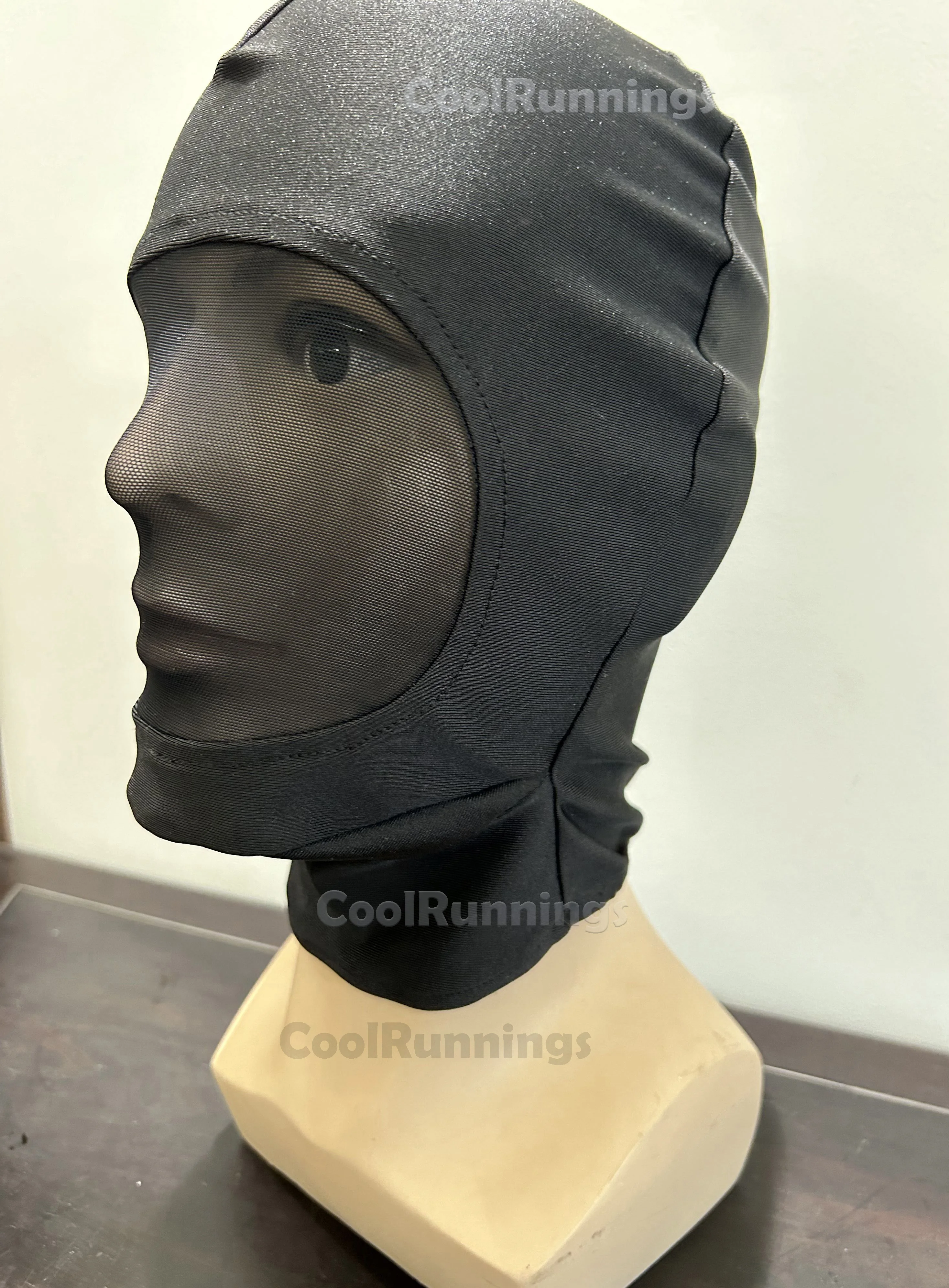 Halloween Black With Mesh Masks Cosplay Spandex hood Unisex Zentai Costumes Party Accessorie