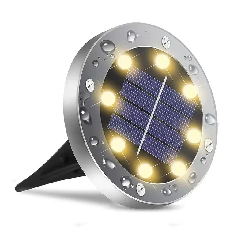 Solar-Powered Outdoor LED Ground Lights - Waterproof Pathway & Garden Accents