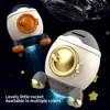 1 Set Money Bank Large Capacity Cartoon Sticker Money Saving Key Unlock Kids Piggy Bank Rocket Shape Money Holder Home Supplies 3