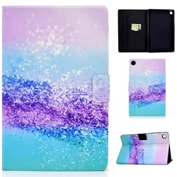 Kawaii Cartoon Folio Tablet Cover - Cute and Durable Case with Pen Holder for MatepadT10s 10.1inch (Colorful sands)