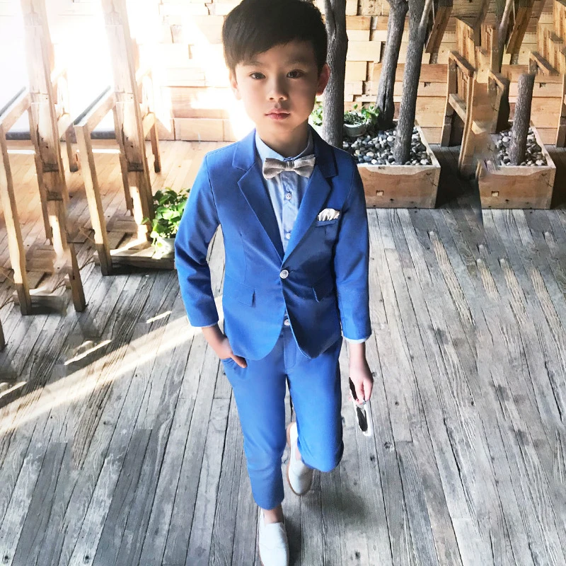 2022 Spring Kids Wedding Suits for Boys Blazer Pants Children Formal Party Clothes Sets Dress Tuxedo Toddler School Outfits