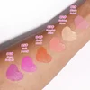 Cream Blush Stick Multi-purpose Heart-shape Blush Cream Stick Shadow Blush Lipstick 3 in 1 Contour Stick Peach Cheek Tint Makeup 6