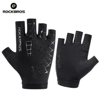 ROCKBROS Cycling Gloves Summer Outdoor Bicycle MTB Half Finger Gloves Anti -friction Breathable Finger Protective Cover Universa 1