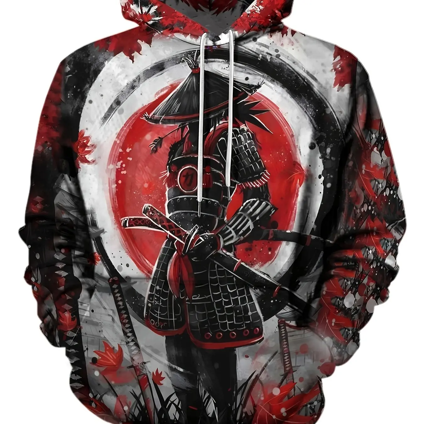 thumbnail image 1 of Sudadera con capucha para hombre nueva de otoño 2024 con estampado 3D de samuráis japoneses, sudadera con capucha de estilo hip hop de moda callejera, ropa para hombre, 1 of 5