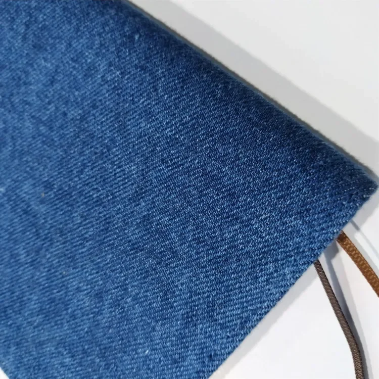 Cotton Denim Fabric for Shoes And Hats 10 Pieces Blue Black Diagonal Stripe Jeans Material Suitable for Men Women Children