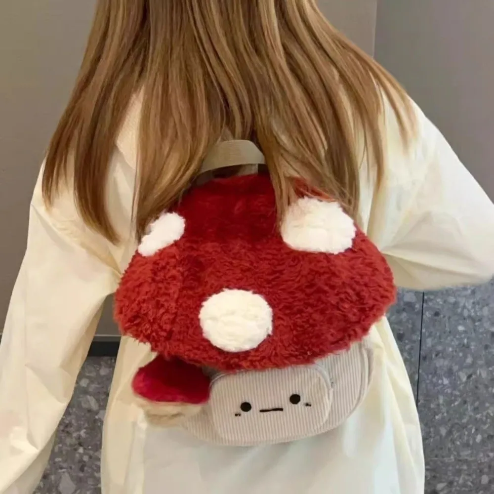 Large Capacity Mushroom Bag Mushroom Top Cute Star Design Backpack Bag Style Small Schoolbag Cartoon Backpack Women Daily 2