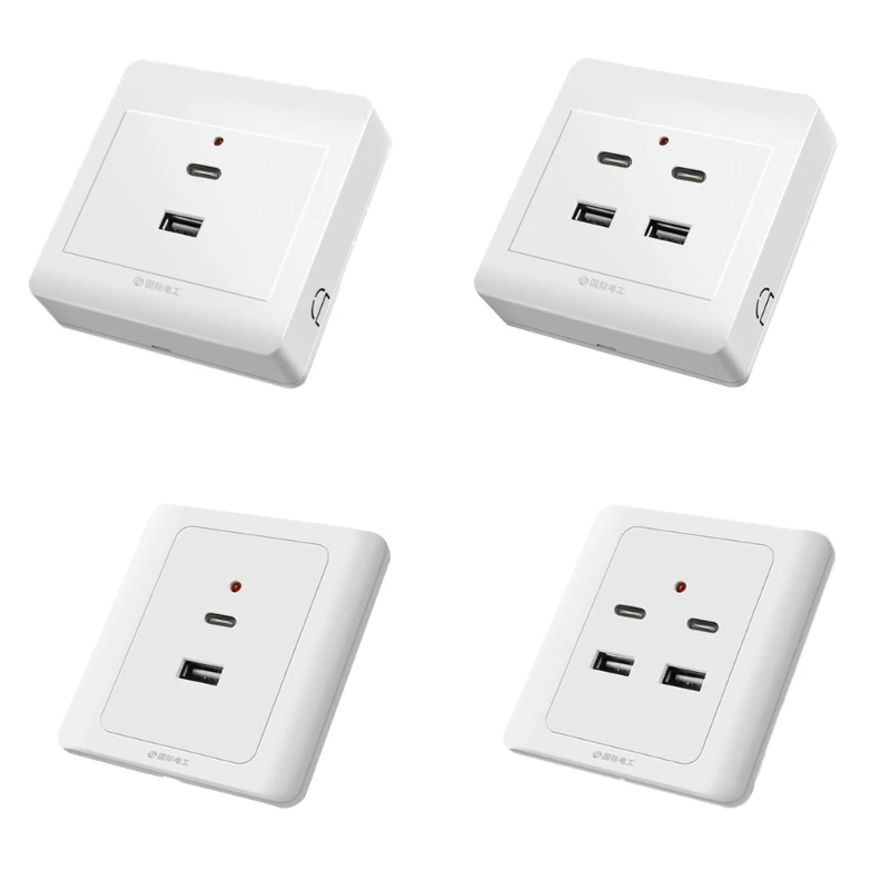 

USB-зарядное устройство, настенная розетка, USB-розетка, защищенная от несанкционированного доступа вилка для дома, Прямая