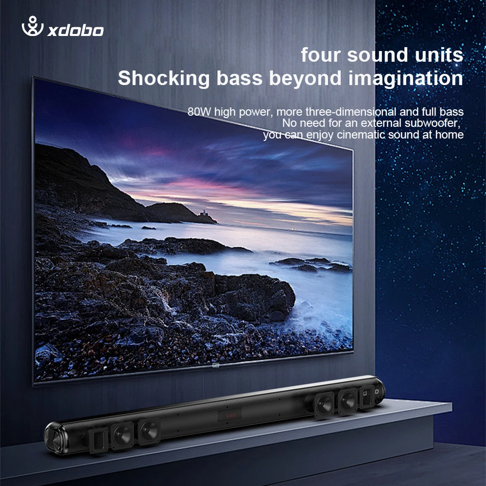 XDOBO Home 1978 II 80W High Power TV Bluetooth Speaker Home Theater Echo Wall Living Room Sound Overlord Audience Sound System 5