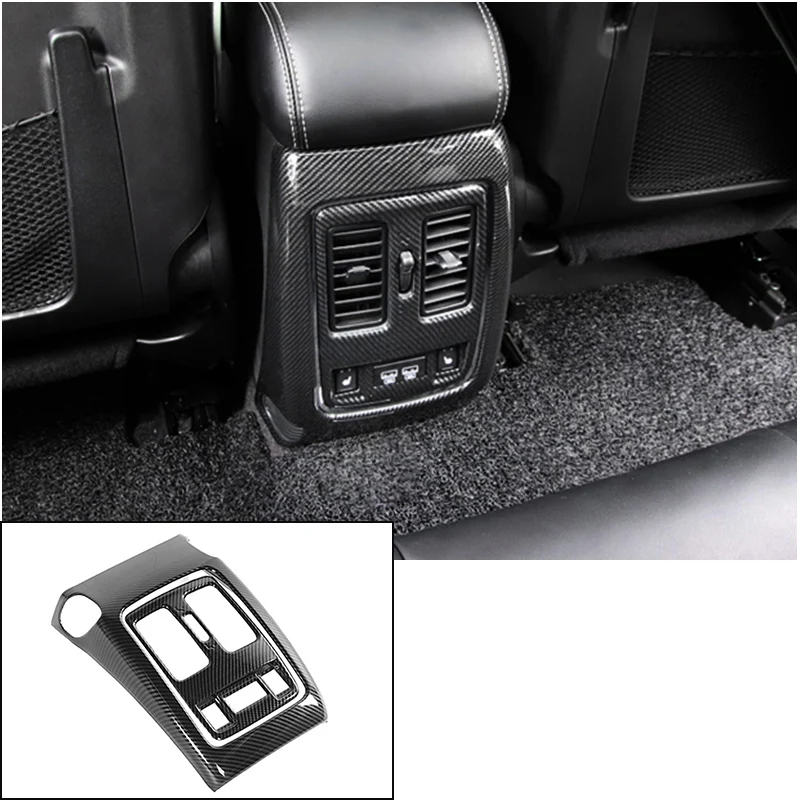 

Car ABS Carbon Fibre Back Rear Air Conditioner Outlet Vent frame Cover Trim Accessor For Jeep Grand Cherokee 2010-2020