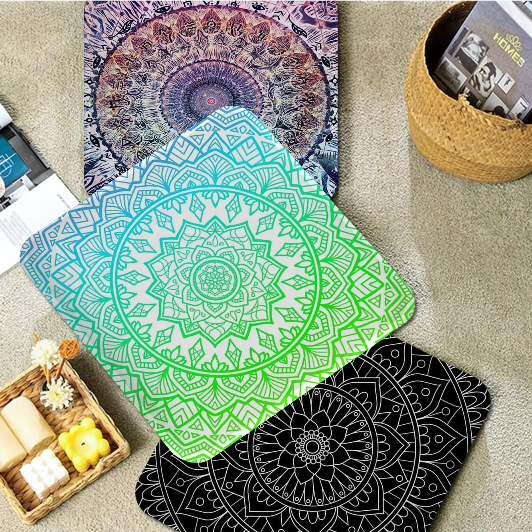 

Mandala Cushion Mat Nordic Printing Chair Cushion Soft Office Car Seat Comfort Breathable 45x45cm Sofa Cushion