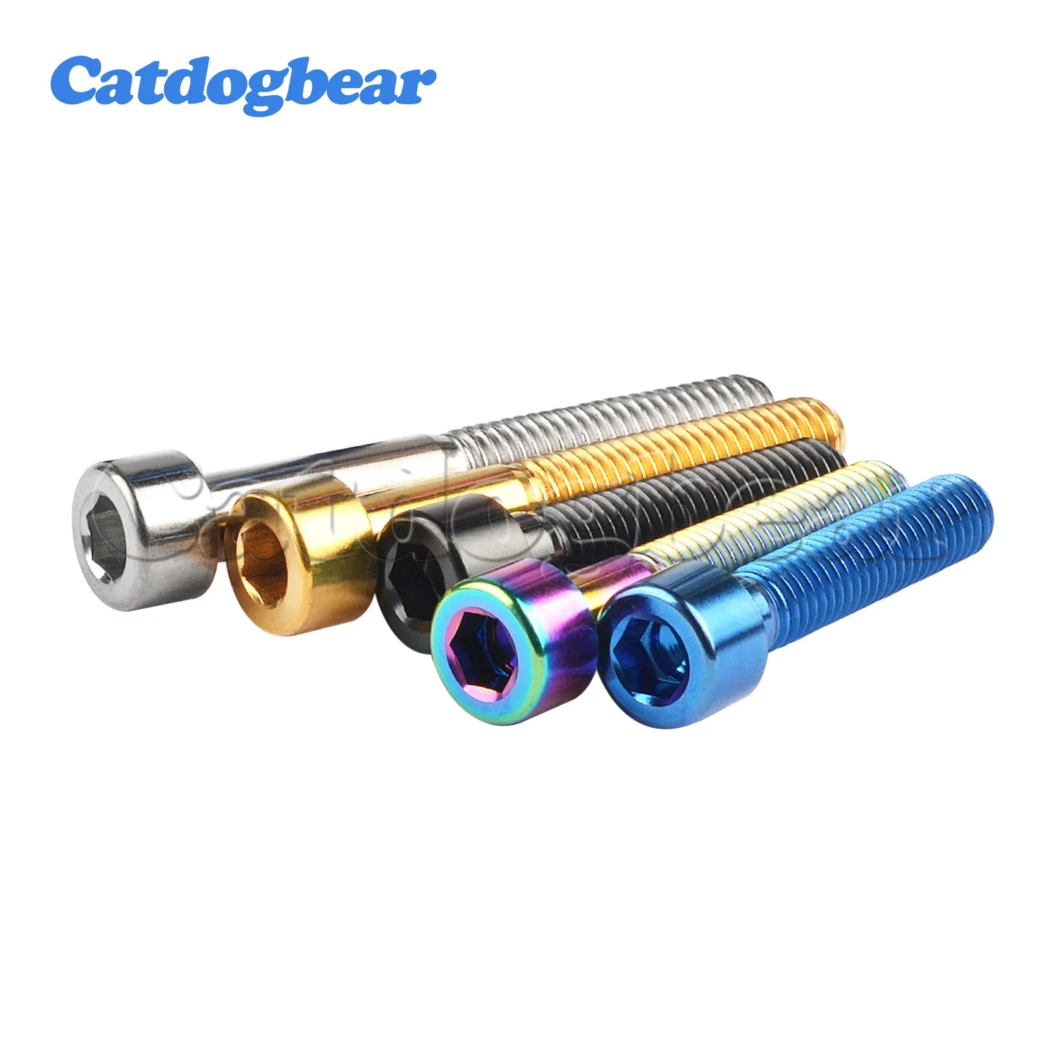 Catdogbear 티타늄 볼트 M6/M7x10 15 18 20 25 30 32 35 40 43 45 50 55 60 65mm 자전거 패스너 용 알렌 육각 머리 나사