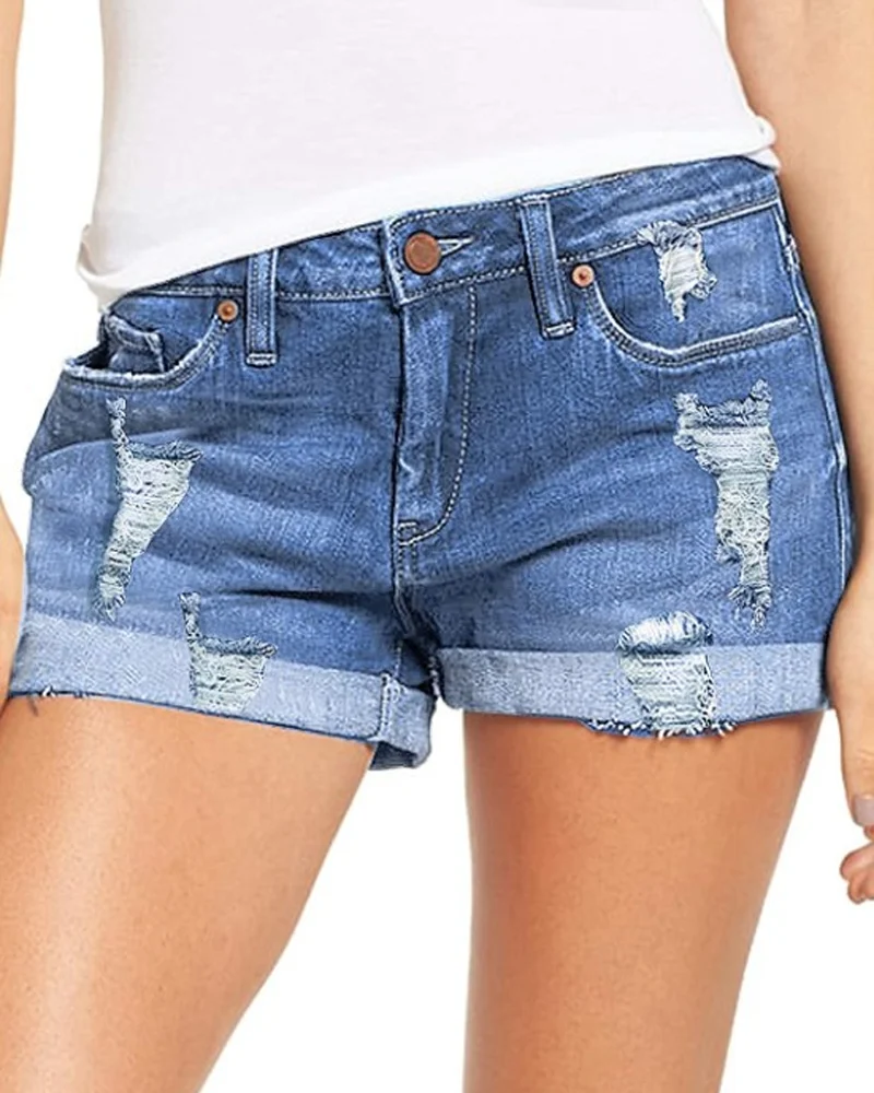 Denim shorts detail
