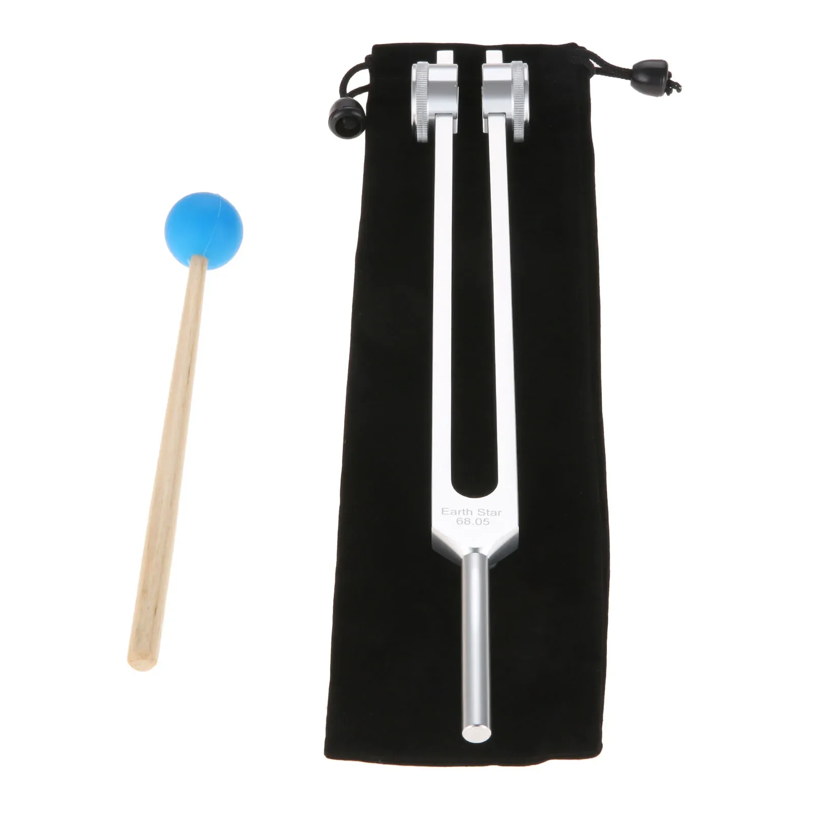 Aluminum Alloy 68.05Hz Tuning Fork with Silicone Hammer Bag for Solfeggio DNA Repair Healing Musical Instrument Sound Therapy musical percussion instrument