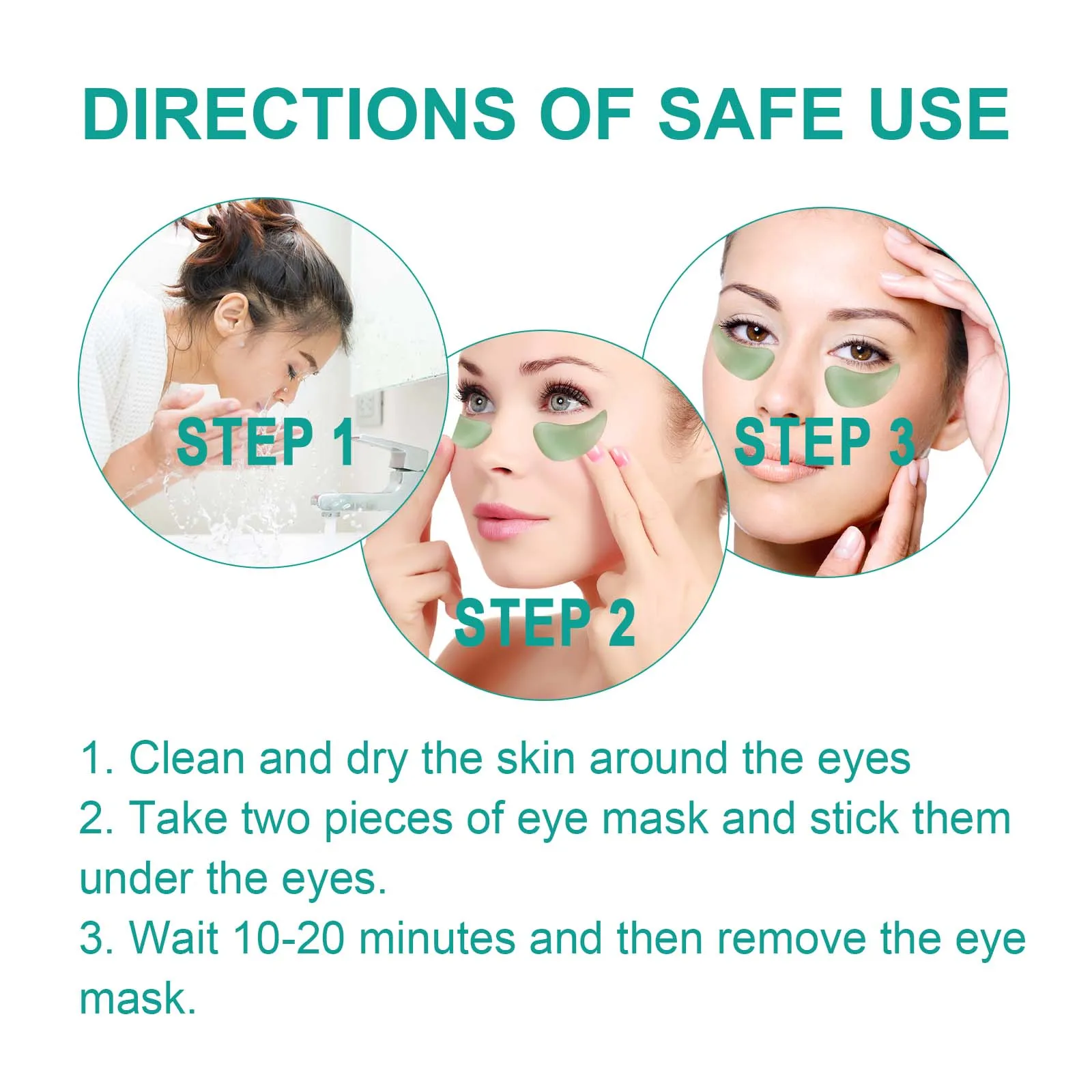 EELHOE Seaweed Moisturizing Eye Mask Eyes Bags Dark Circles Removal Relieve Eye Fatigue Firming Eye Patches Skin Care Products 6