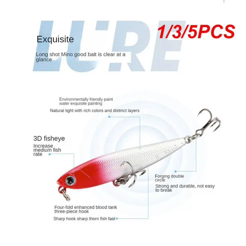 

1/3/5PCS 65mm 5g/100mm 10g Floating Pencil Fishing Lure Topwater Walk The Dogs Hard Baits Surface Stickbait For Bass Pike