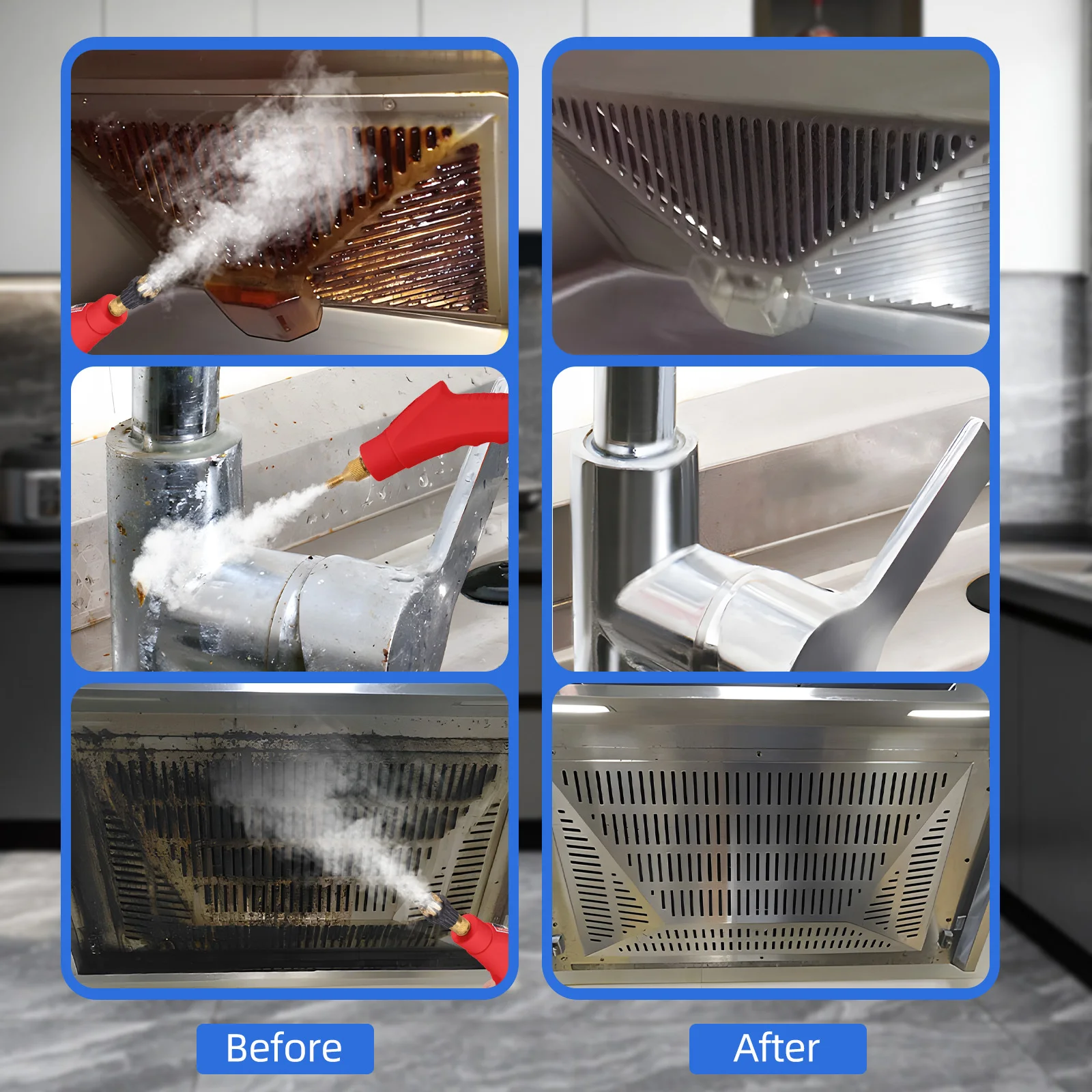 2500W High Pressure Steam Cleaning Machine High Temperature Pressurized 1100ml 3 Bar Portable Handheld Steam Cleaners for Car 5