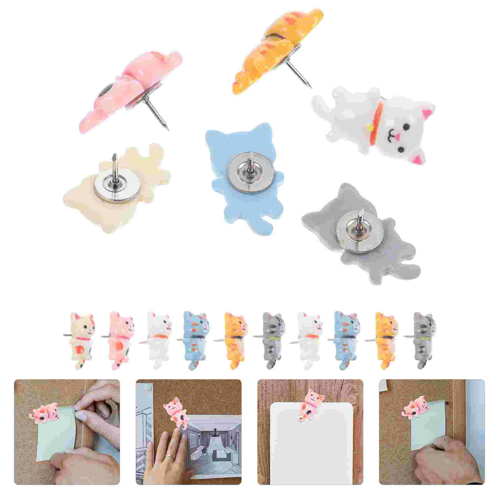 30pcs Push Pins Decorative Cat Thumb Tacks for Cork Bulletin Board Creative and Eye Catching Push Pins for Home and Office Use push pins