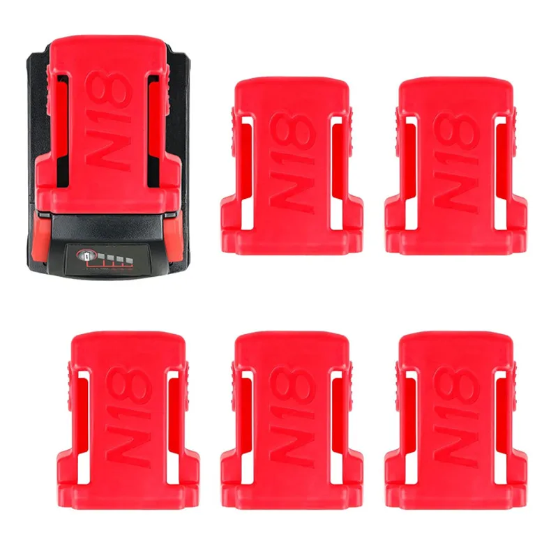 

5pcs Battery Holder for Milwaukee Battery Mount Dock Holder Fit for 48-11-1850 18V Mount Holder Cover Dock Clip