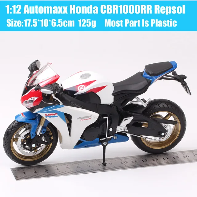 1/12 Scale Honda CBR1000RR CBR Repsol Fireblade Motorcycle Diecast Miniature Vehicles Racing Bike Model Toy Automaxx  Joycity 2