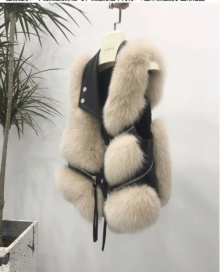 Fur Coat Women's Vest Short Clothing Autumn Winter Patchwork Slim Fashion Versatile 5