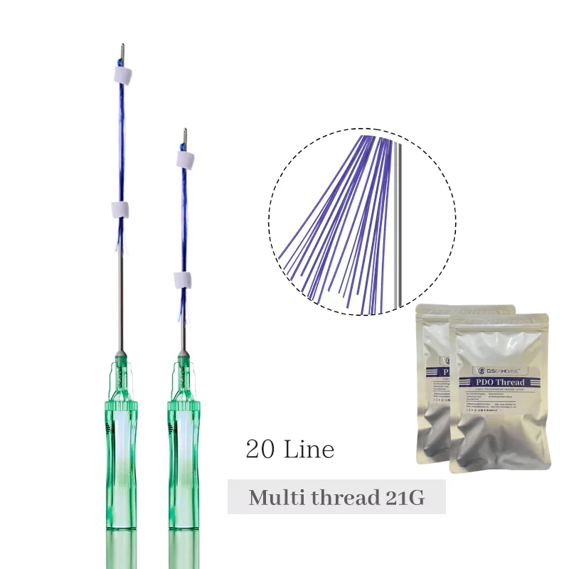 عالية الجودة PDO الموضوع أحادية الموضوع 20 قطعة/الحقيبة 30g13mm 30g25mm 29g38mm 29g50mm التعبئة والتغليف العقيمة PDO خيوط متعددة