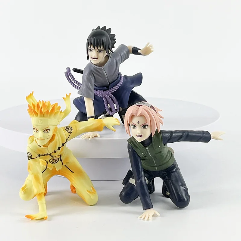 3Pcs/Set 8-9cm Naruto Anime Figure Doll Model Uzumaki Psychic Sasuke Haruno  Sakura Figurines Decoration Kids Toys Fans Gift - AliExpress