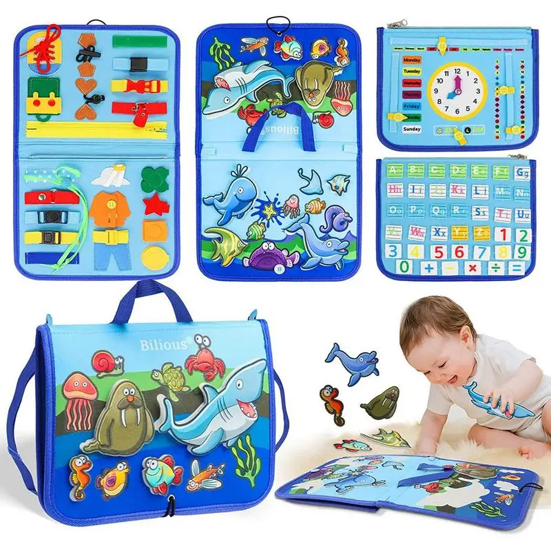 

Sensory Busy Boards Sea Design Preschool Activities Board Quiet Books Educational Sensory Toys Lightweight Montessori Boards