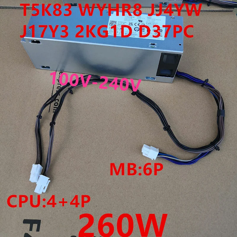 

New Original PSU For Dell 3080 5080 7080 7070 3990 3881 6Pin 260W Power Supply 0T5K83 0WYHR8 0JJ4YW J17Y3 2KG1D D37PC HK360-84PP