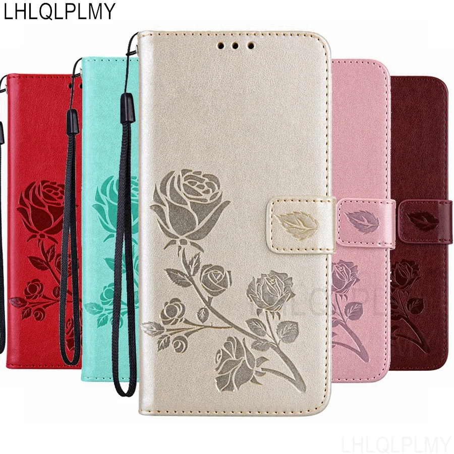 Rose Leather Wallet Flip Phone Case - Elegant and Versatile Cover with Card Slots