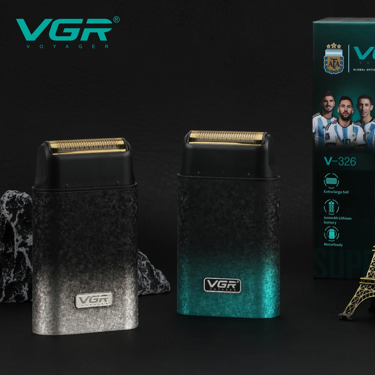 VGR V-326 새로운 왕복식 면도기 그라데이션 무광 바디 남성용 면도기 편리한 가정용 여행용 면도기 제모 및 미백 기기