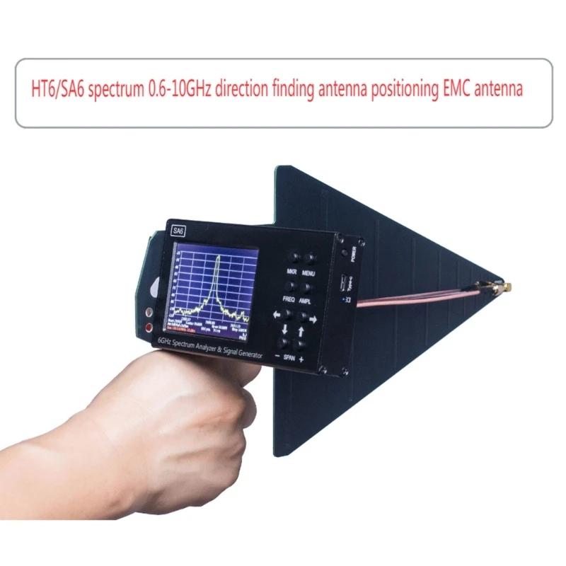HT6 50Ohm 적합한 안테나 광대역 안테나주기 안테나 전자기장 N2UB 생성을위한 넓은 주파수 범위