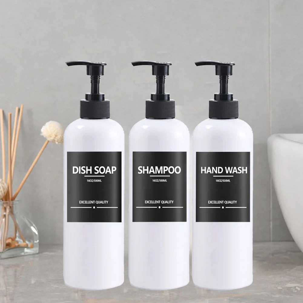 Refillable Pump Bottle Set for Bathrooms 1