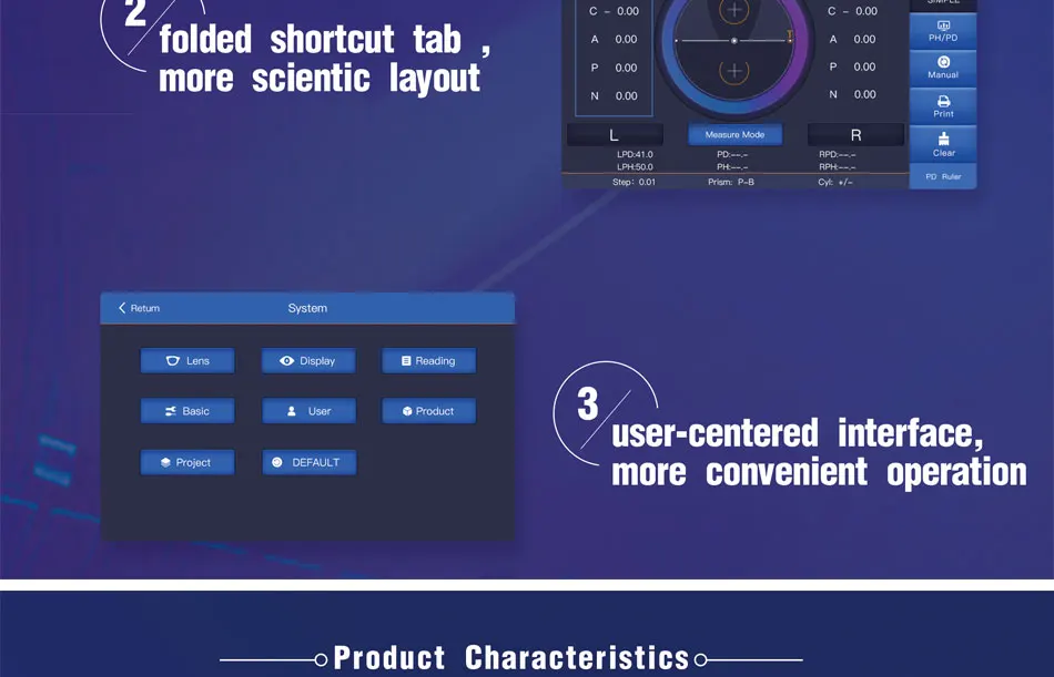 2024 New Coming 7-inch Touch Screen Focimeter Lensometer Digital Auto Lens Meter Free Shipping UV Optional Printer PD PH