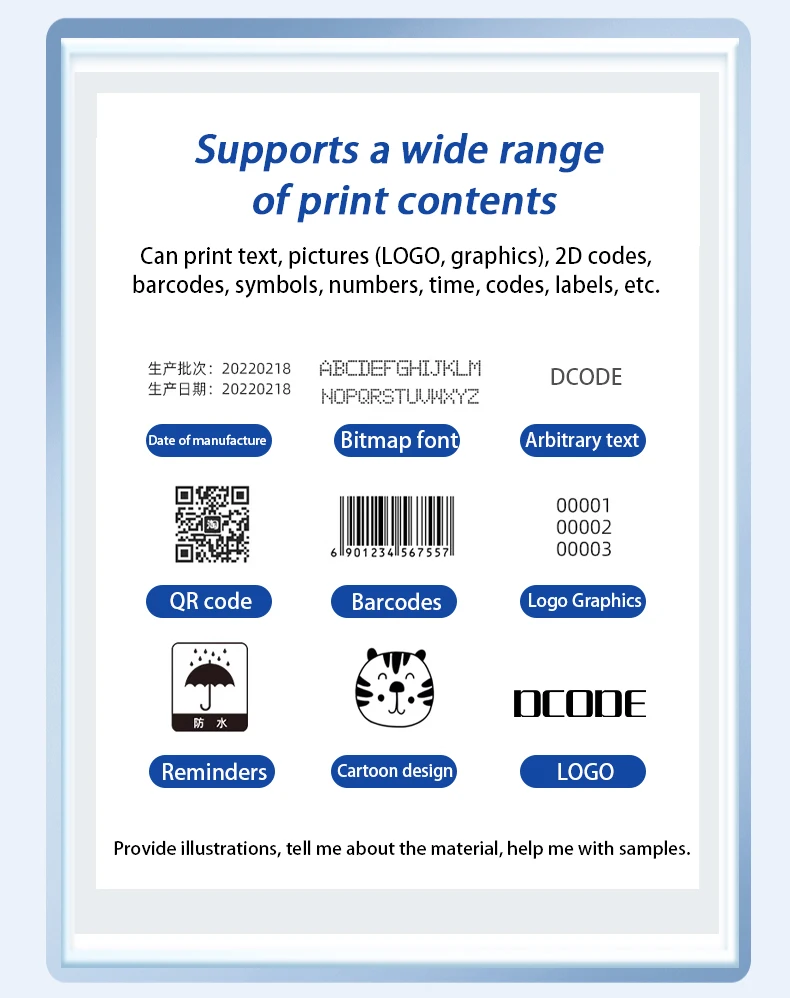 1760PLUS-2 12.7MM Thermal Inkjet Printer for Pipe Cable Portable Text QR Barcode