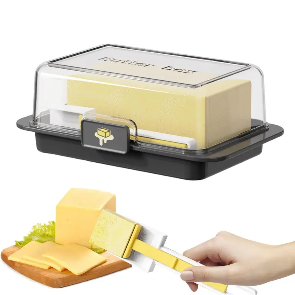 Butter Storage Container Keeper Box Butter Cutter Dish With Airtight Lid Storage Box With Cutting Spoon For Fridge
